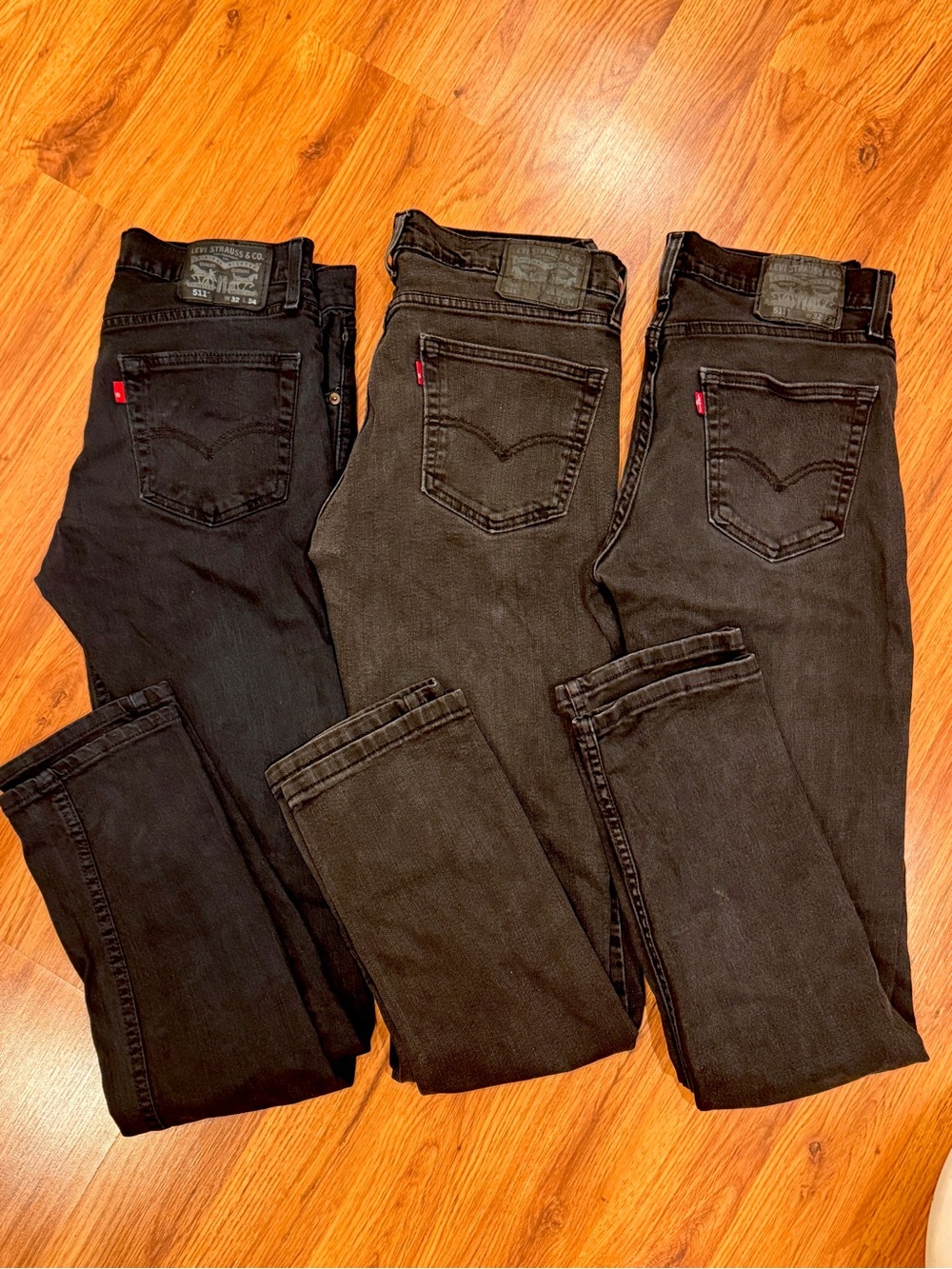 Levi’s 511 Men’s Jeans — W32 L34, 3-Pair Bundle